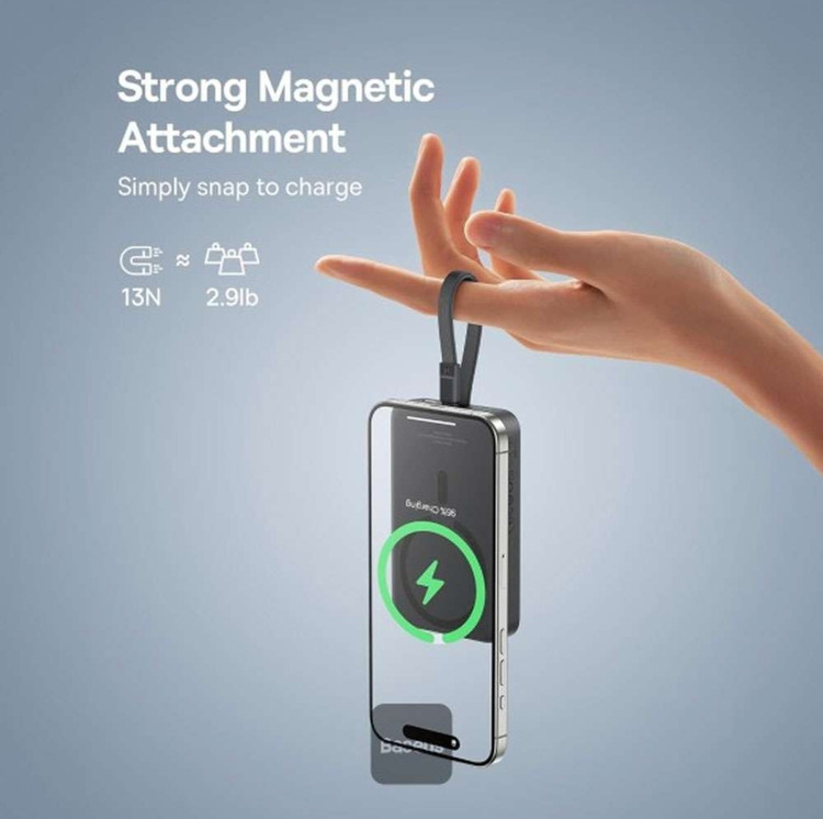 پاوربانک بیسیم باسئوس 30W مدل Magnetic Mini