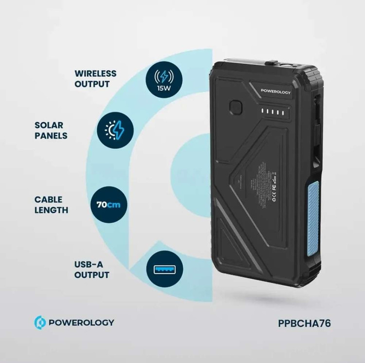 پاوربانک خورشیدی پاورولوژی 20000mAh
