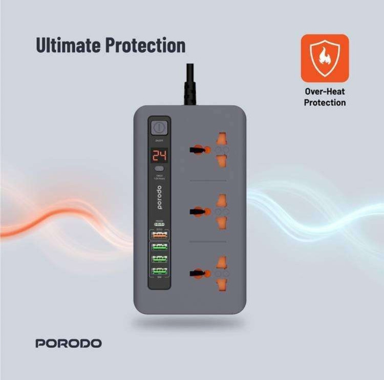 چند راهی برق PORODO مدل FWCH013